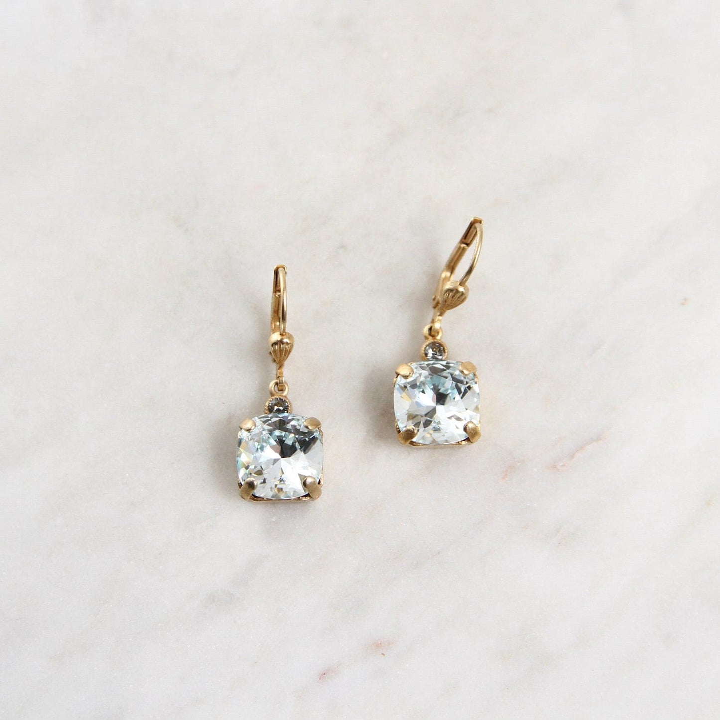 EAR-JM Medium Ice Drop Earring- Gold Plate