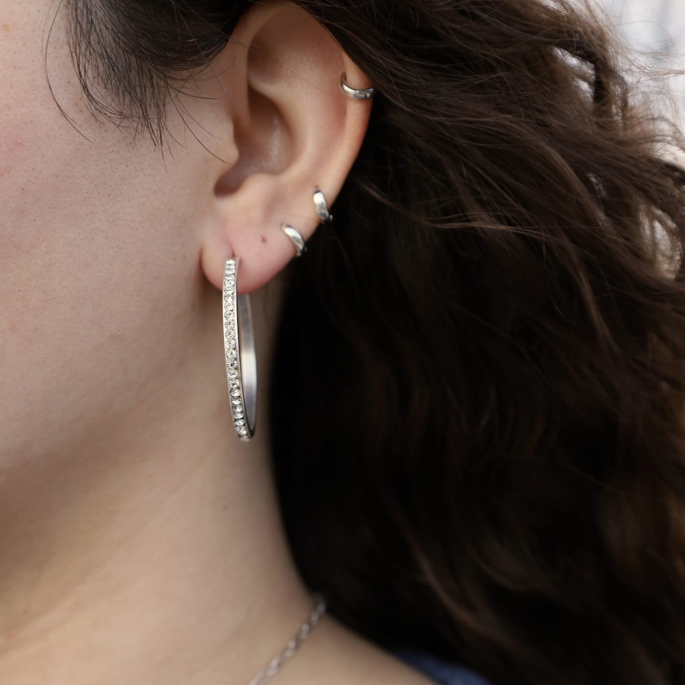 EAR-JM Mercer Hoop Earrings Silver