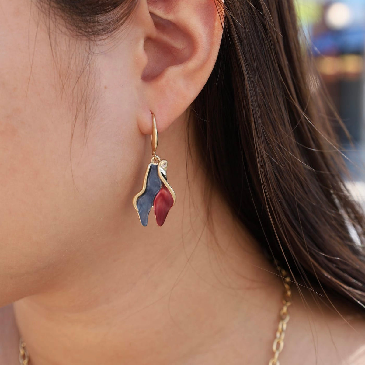 EAR-JM Multicolor Ribbon Dance Earrings