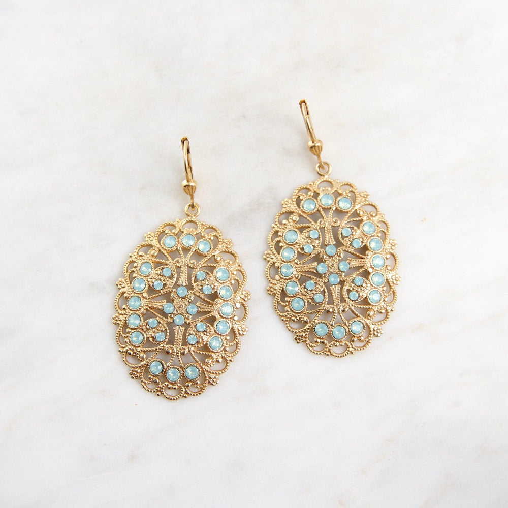 EAR-JM Oval Filigree Drop Earrings