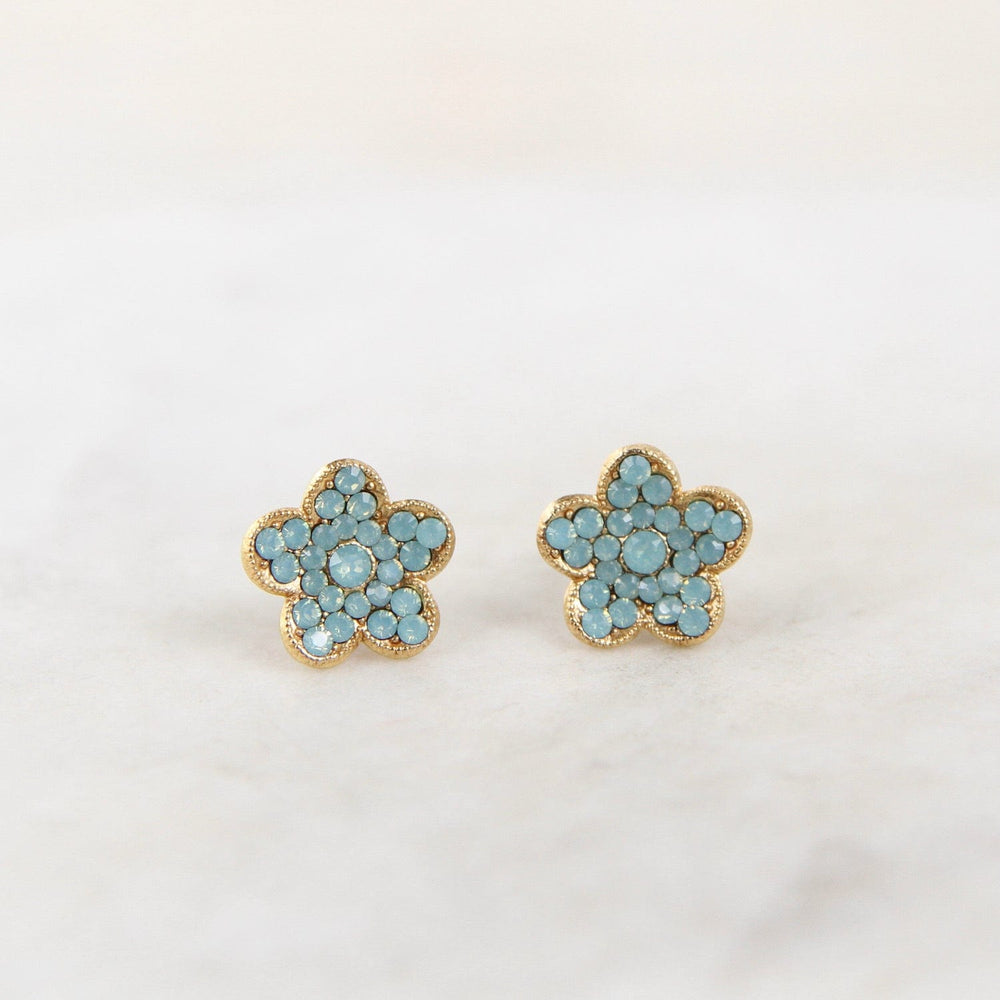 EAR-JM Pacific Opal Encrusted Flower Post Earring