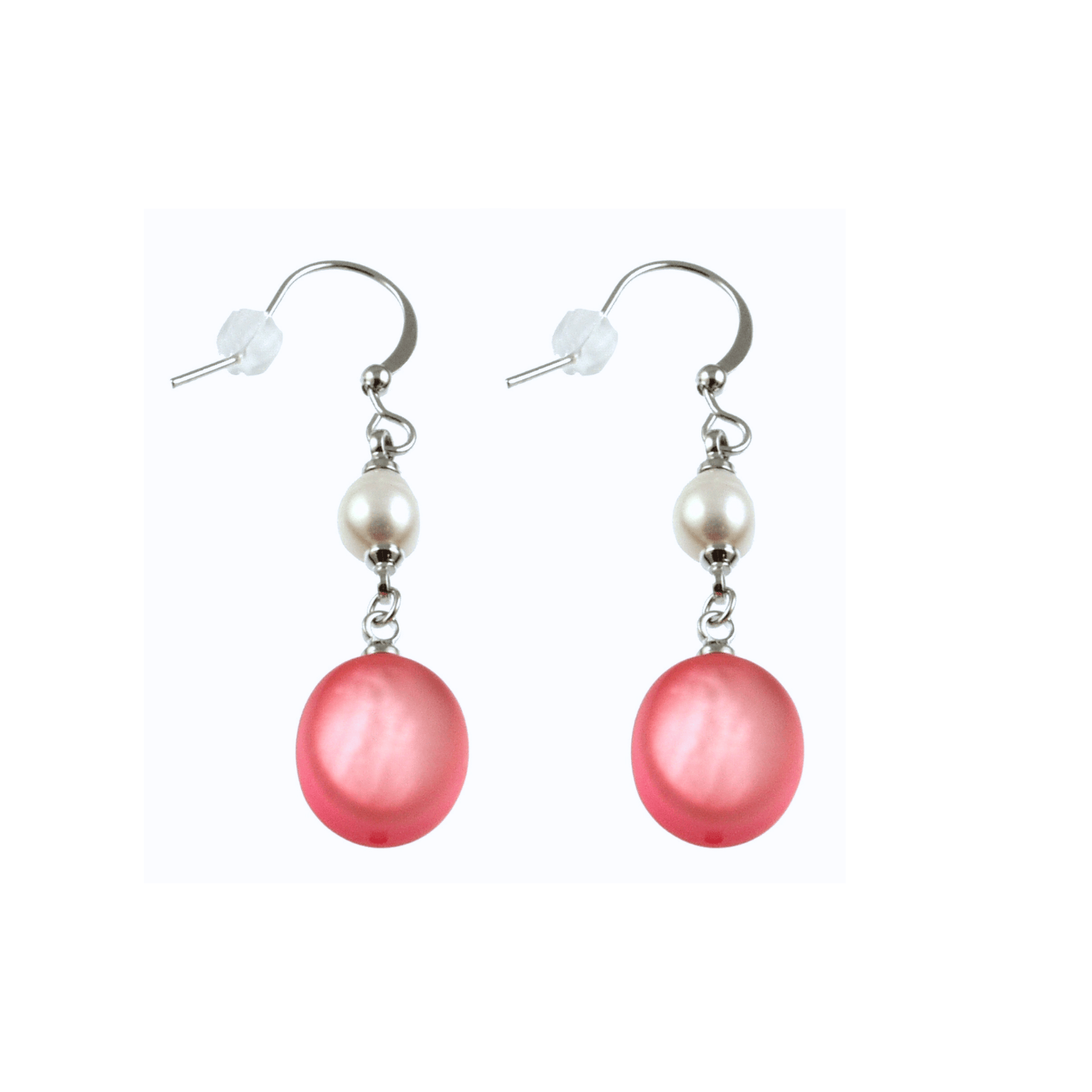 EAR-JM Pearl & Shell Bubbles Drop Earrings Pink