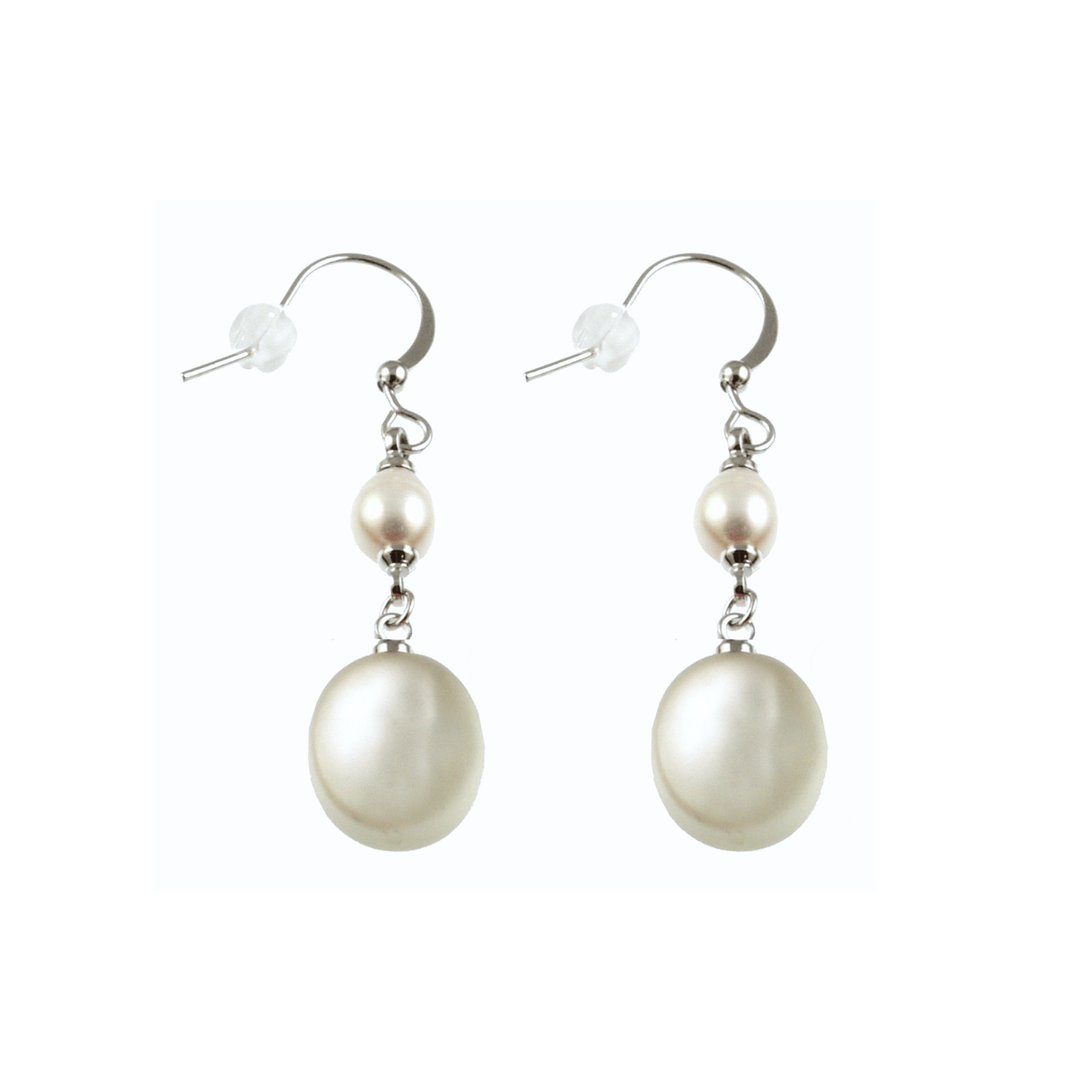 EAR-JM Pearl & Shell Bubbles Drop Earrings White