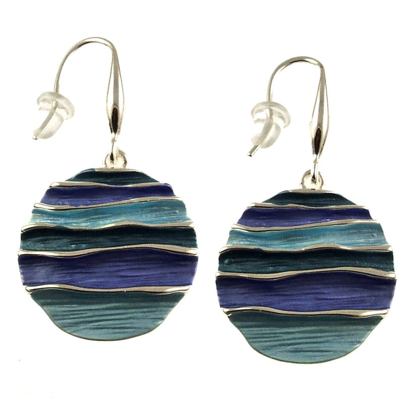 EAR-JM Purple Mix Ocean Waves Earrings