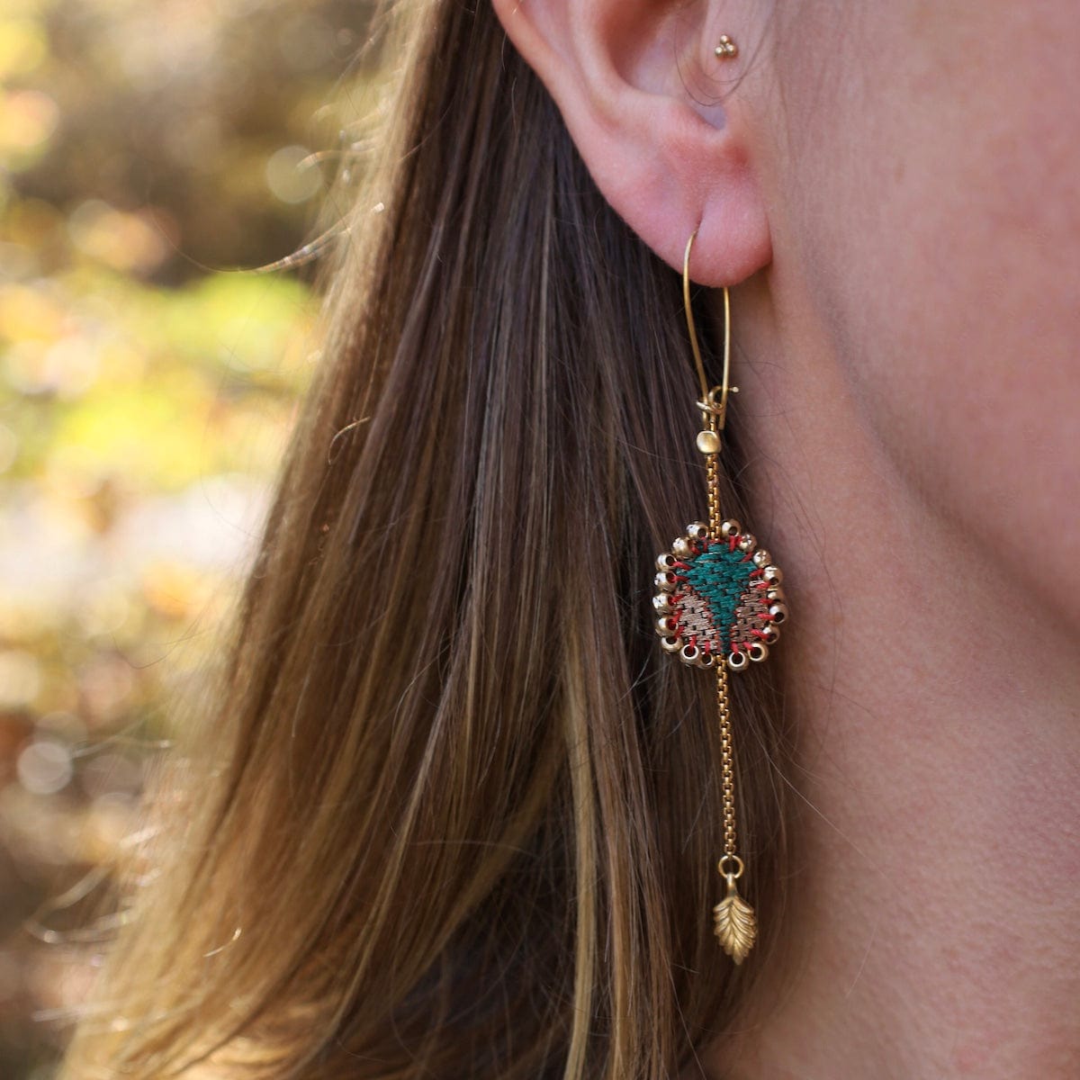 EAR-JM Queen of Sheba Saffron Earrings