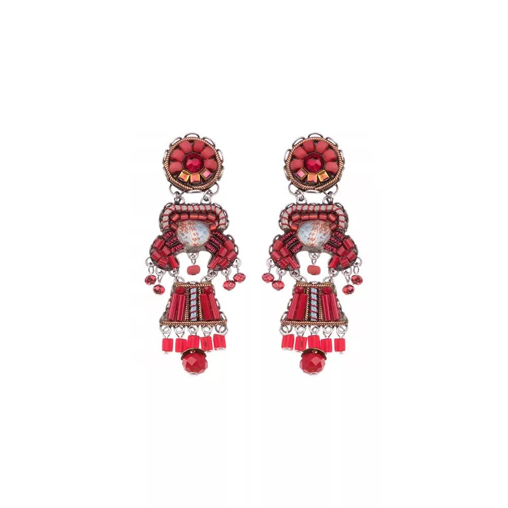 EAR-JM Red Roses Earrings