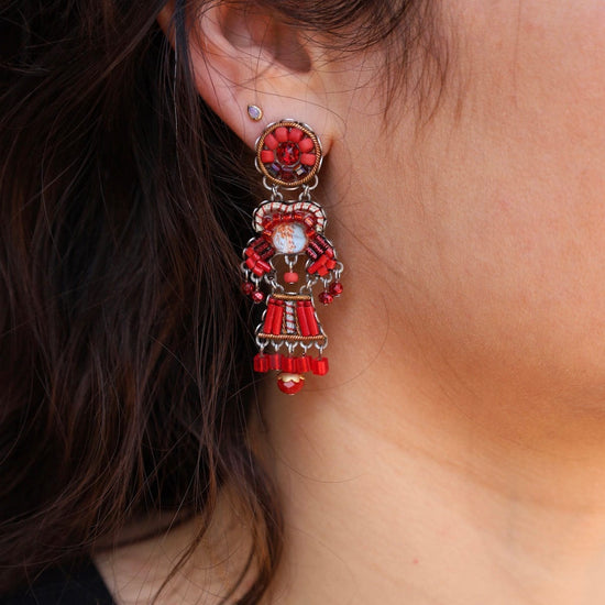 EAR-JM Red Roses Earrings