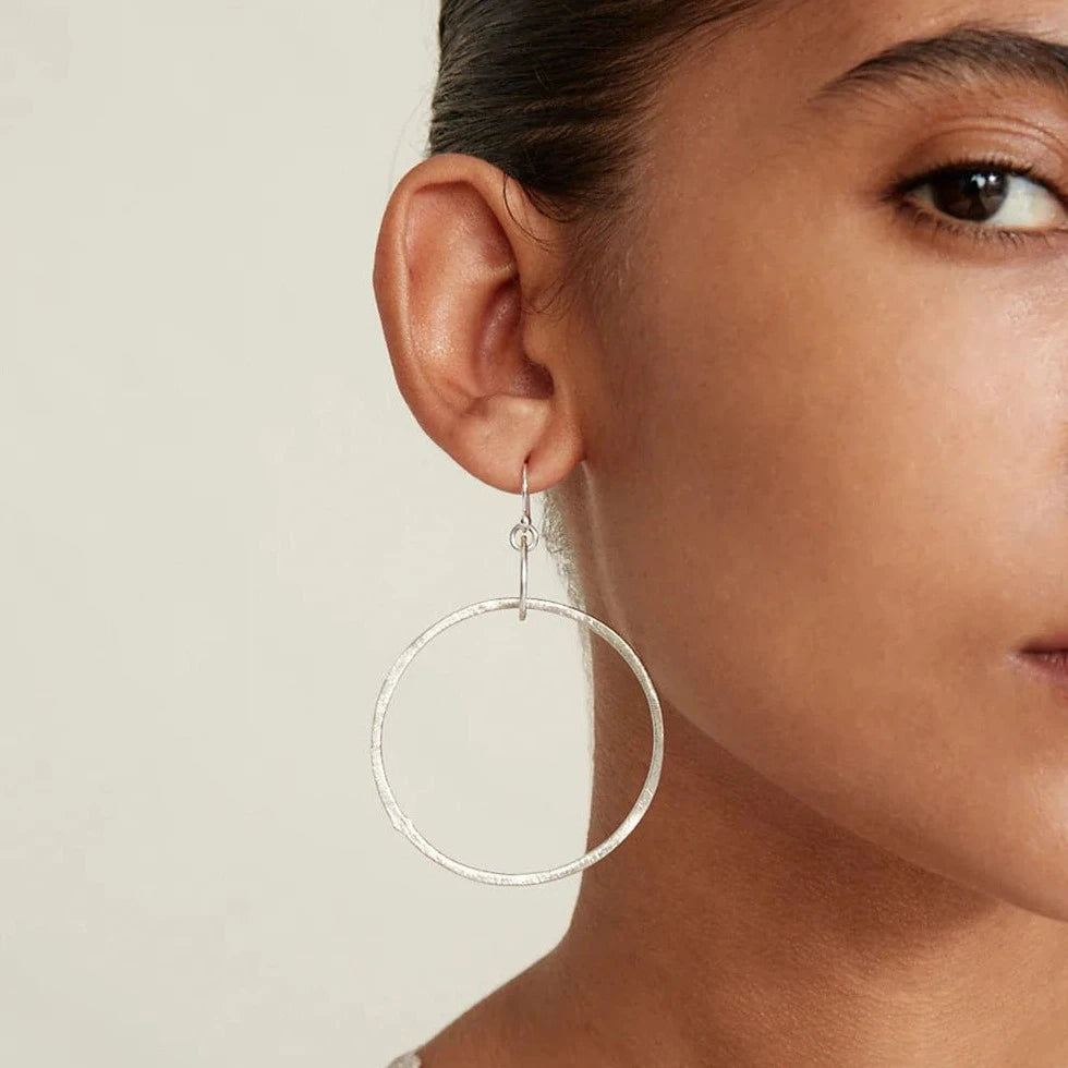 
                      
                        EAR-JM Rhiannon Hoop Earrings Silver
                      
                    