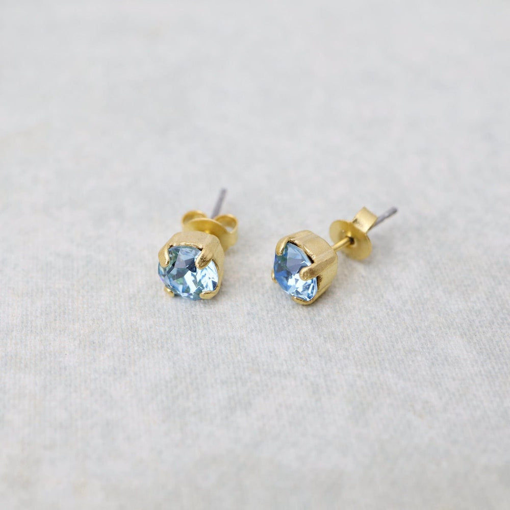 
                  
                    EAR-JM Round Aqua Post Earring- Gold Plate
                  
                