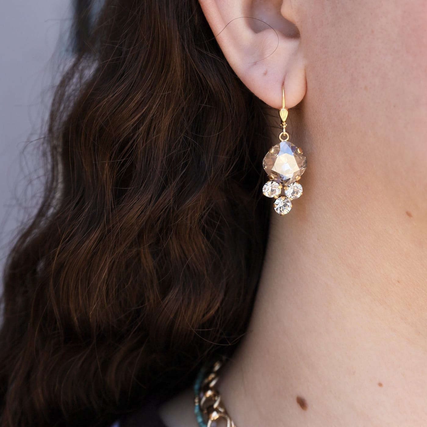 Shade Round with Trio Drop Earrings – Dandelion Jewelry