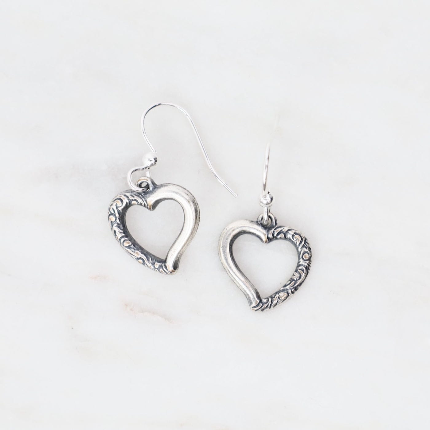 EAR-JM Silver Plated Heart Earrings