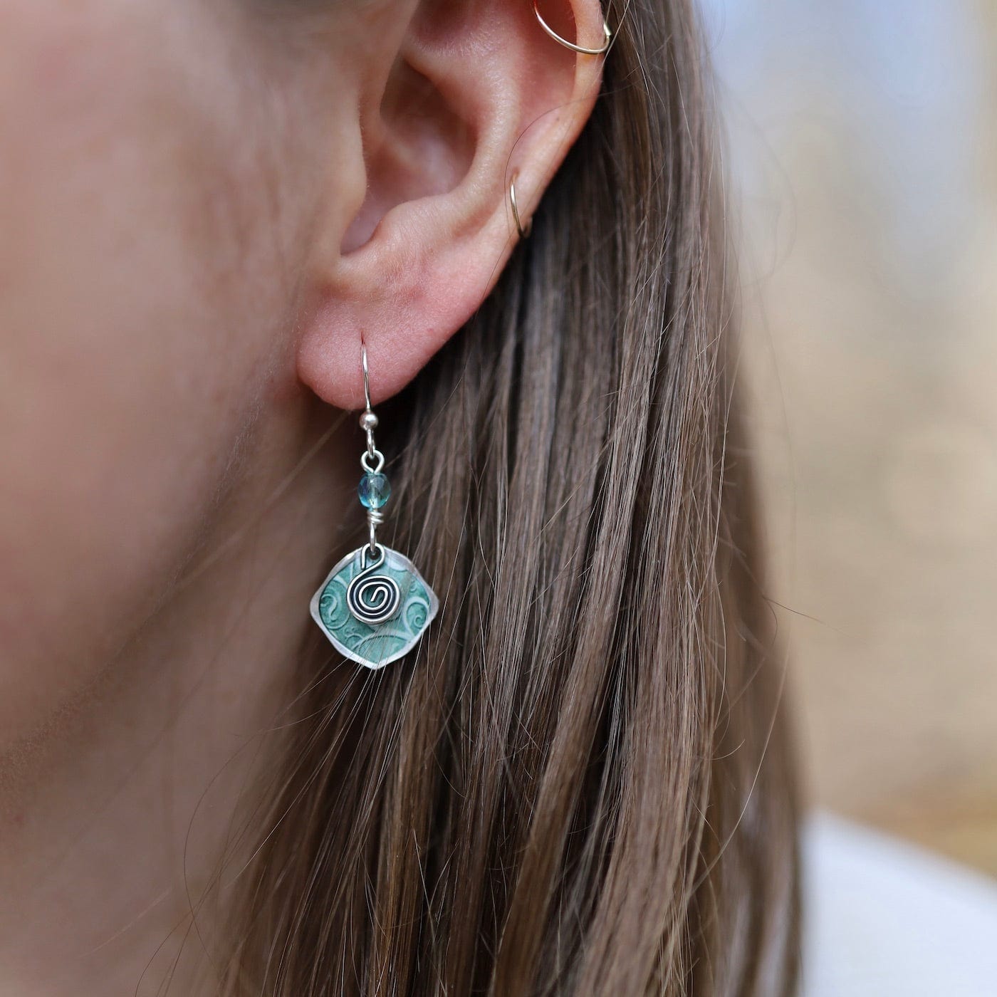 EAR-JM Small Blue Ice Earring