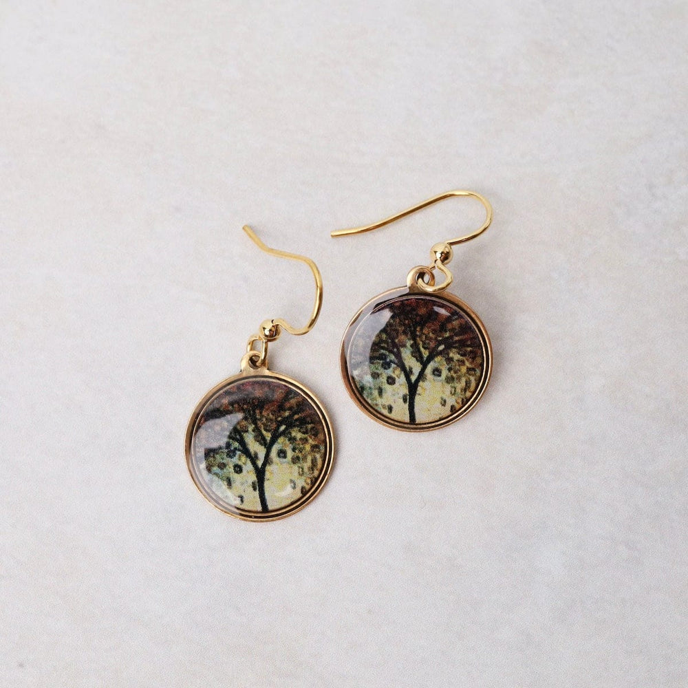 EAR-JM Small Golden Tree Earrings