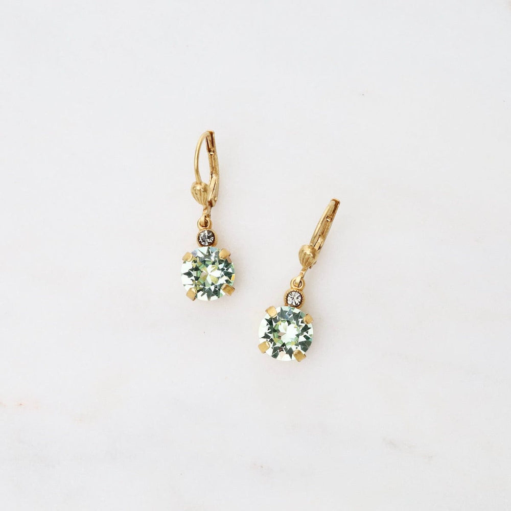 EAR-JM Small Mint Drop Earrings - Gold Plate