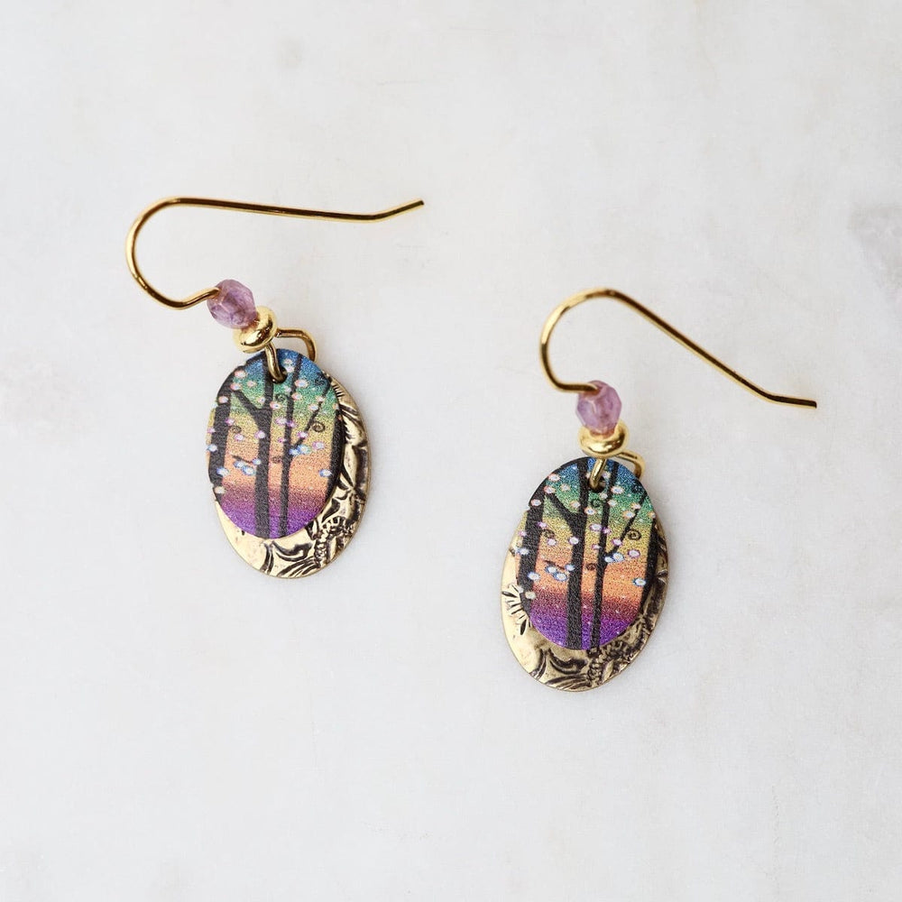 EAR-JM Small Rainbow Oval Earrings