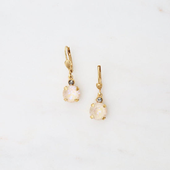 EAR-JM Small Sand Opal Drop Earrings - Gold Plate