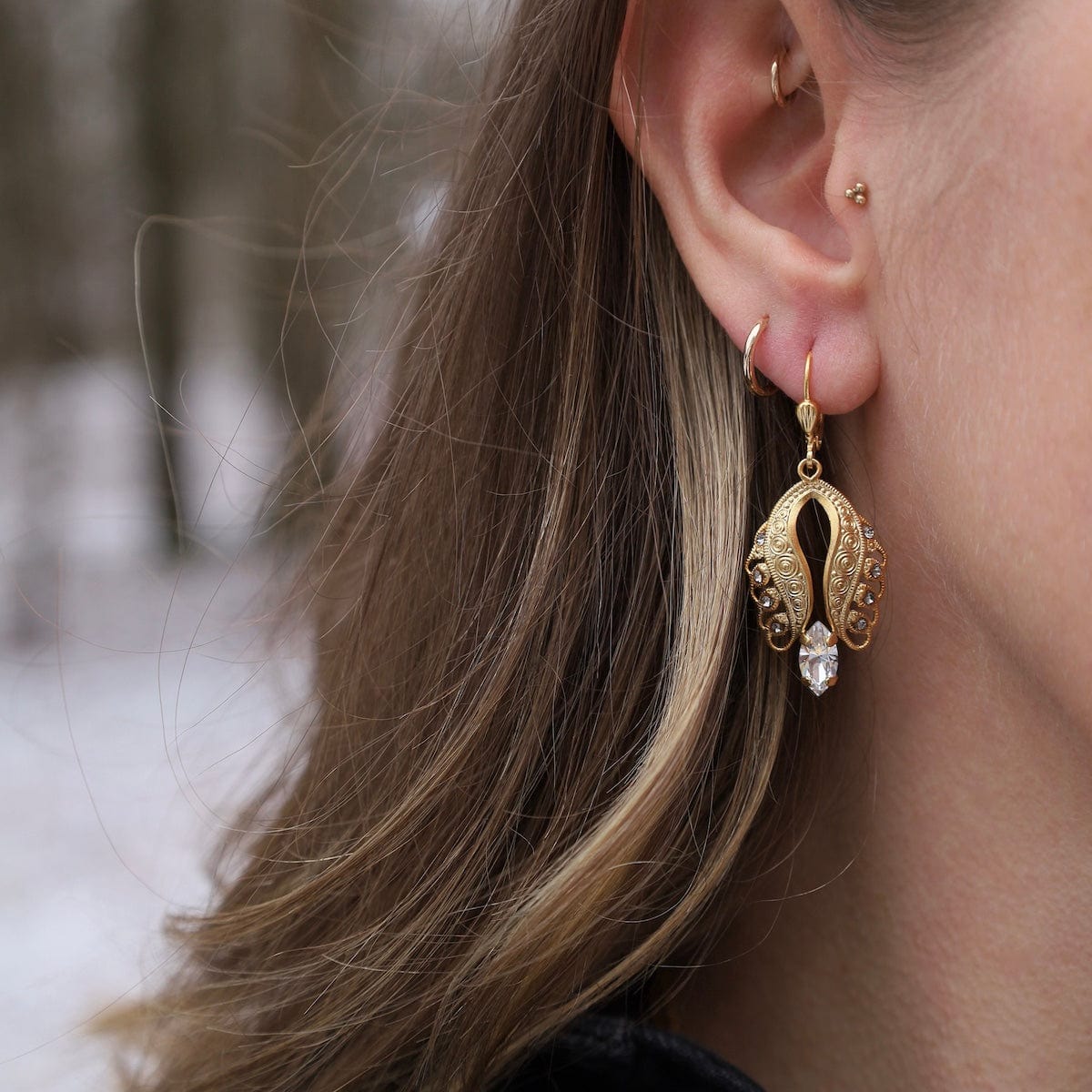 EAR-JM Sycamore Crystal Earrings