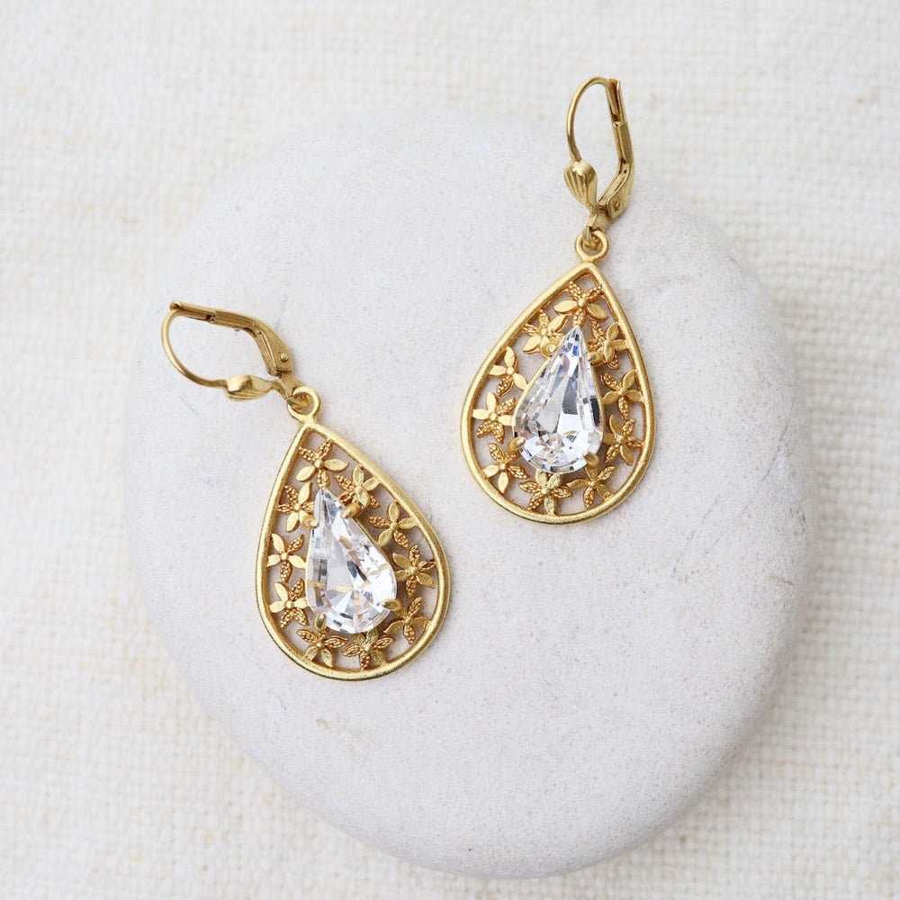 
                  
                    EAR-JM Teardrop Crystal Earrings - Gold Plate
                  
                