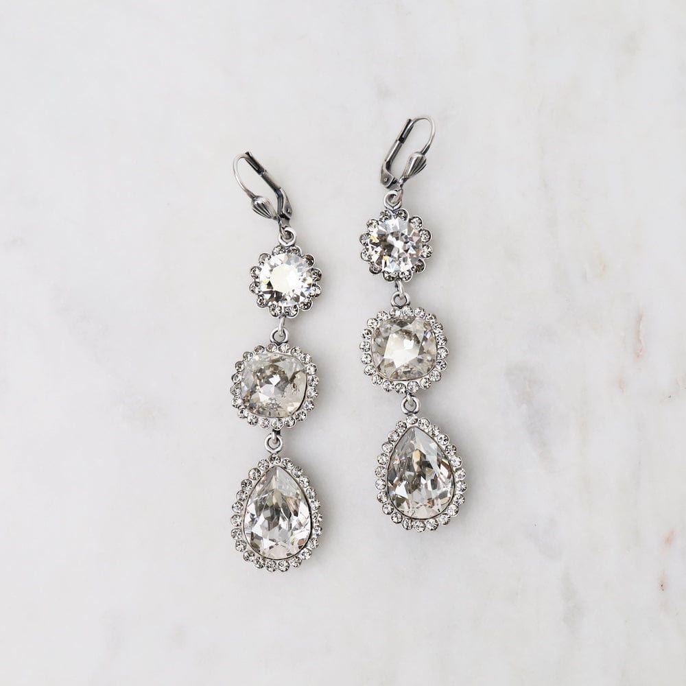 EAR-JM Triple Crystal Earrings