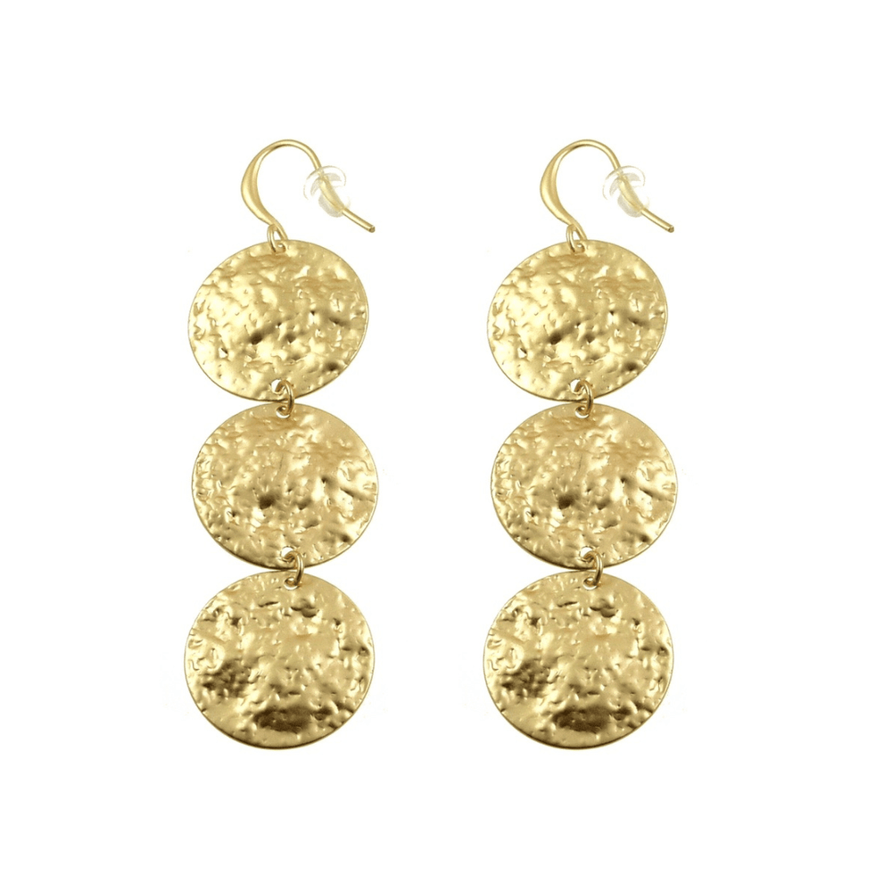 EAR-JM Triple Gold Coin Earrings