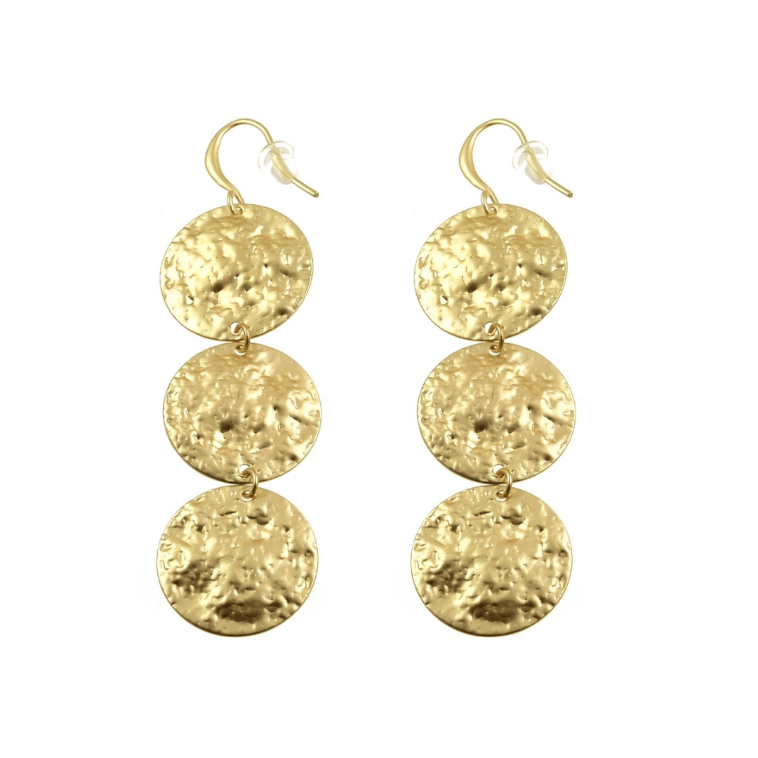 EAR-JM Triple Gold Coin Earrings