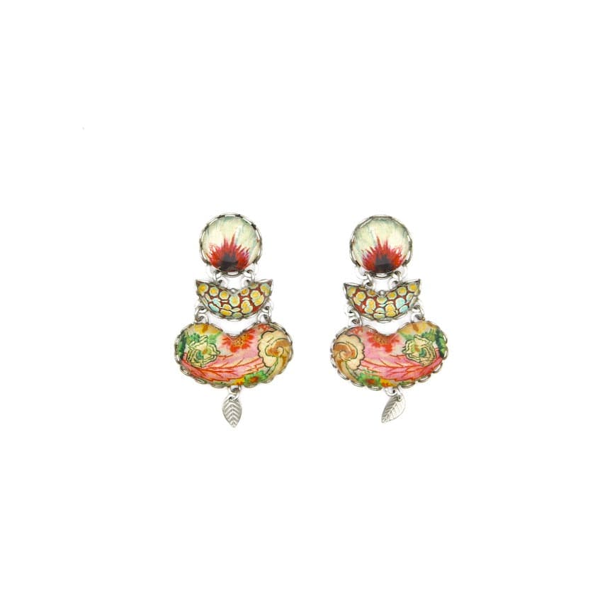 Load image into Gallery viewer, EAR-JM Triple Oval Drop Post Earring - Coral Cave
