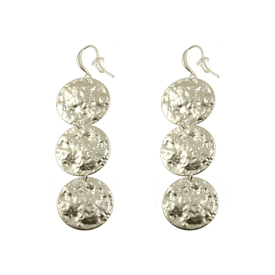 EAR-JM TRiple Silver Coin Earrings