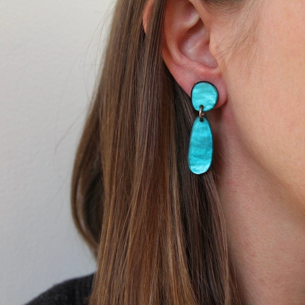 
                      
                        EAR-JM TURQUOISE 2 PIECE PEBLE STUD EARRING
                      
                    