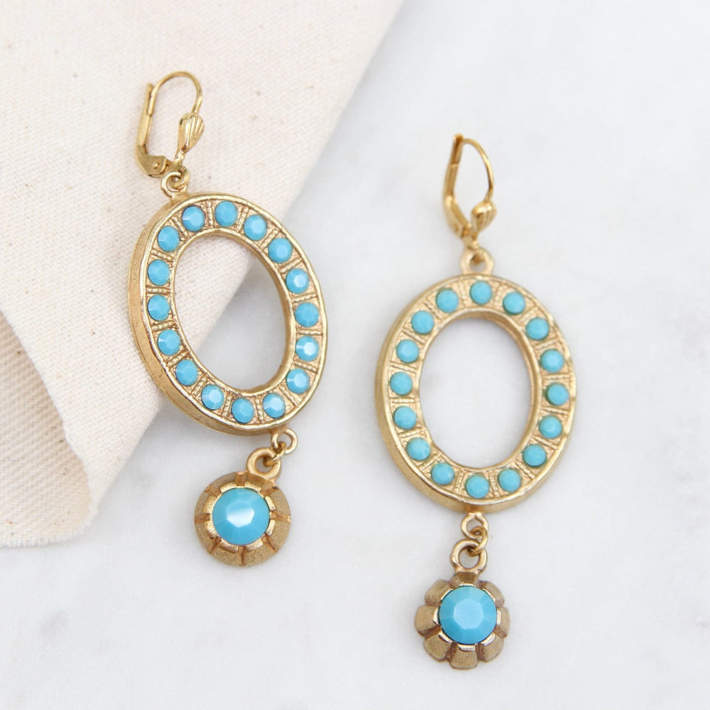 
                  
                    EAR-JM Turquoise Crystal Oval Earring
                  
                