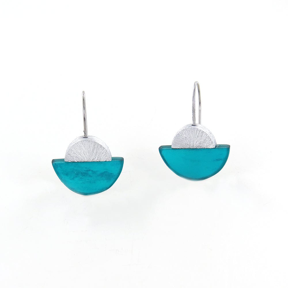 EAR-JM TURQUOISE HALF MOON EARRING