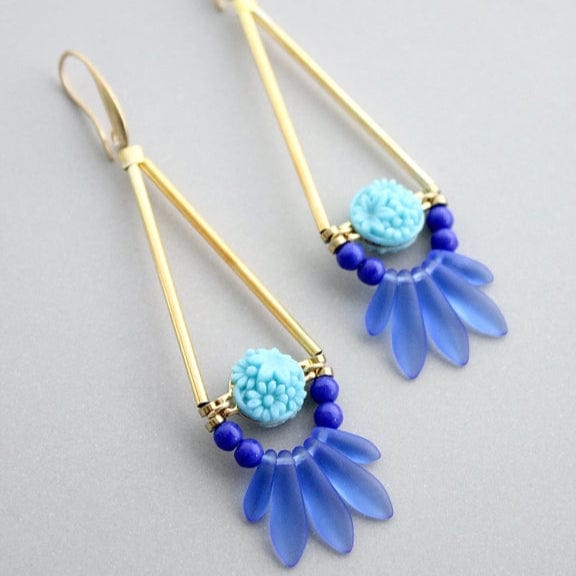 
                  
                    EAR-JM Vintage Turquoise Glass Earrings
                  
                