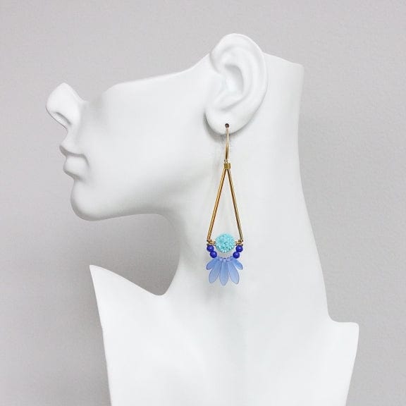 EAR-JM Vintage Turquoise Glass Earrings