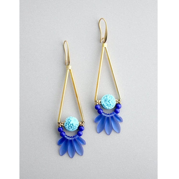EAR-JM Vintage Turquoise Glass Earrings