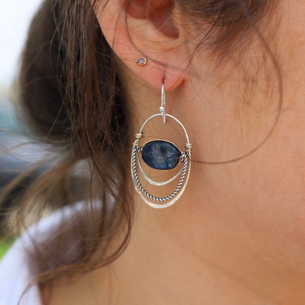 EAR Kyanite Hoop Earrings