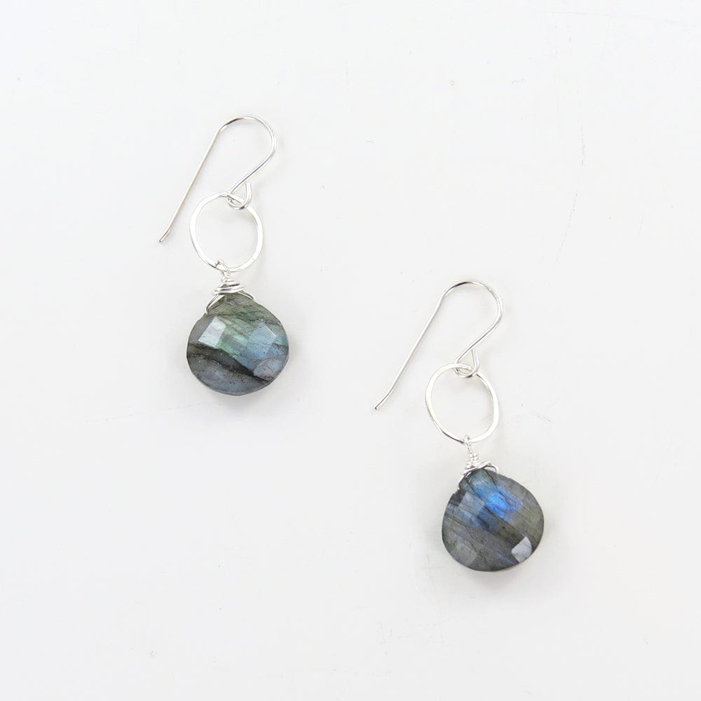 EAR LABRADORITE LOOPED EARRINGS