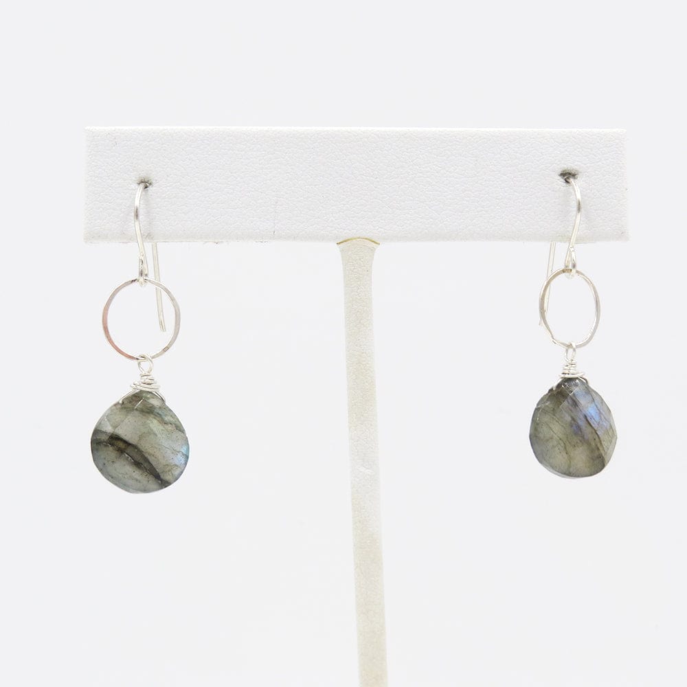 EAR LABRADORITE LOOPED EARRINGS