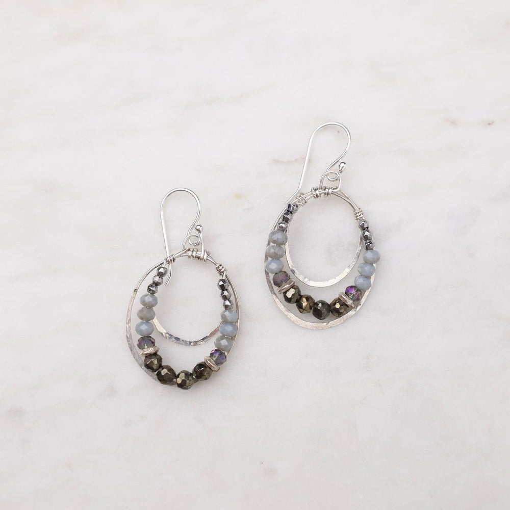 
                  
                    EAR Labradorite, Pyrite, & Crystal Beaded Earrings
                  
                