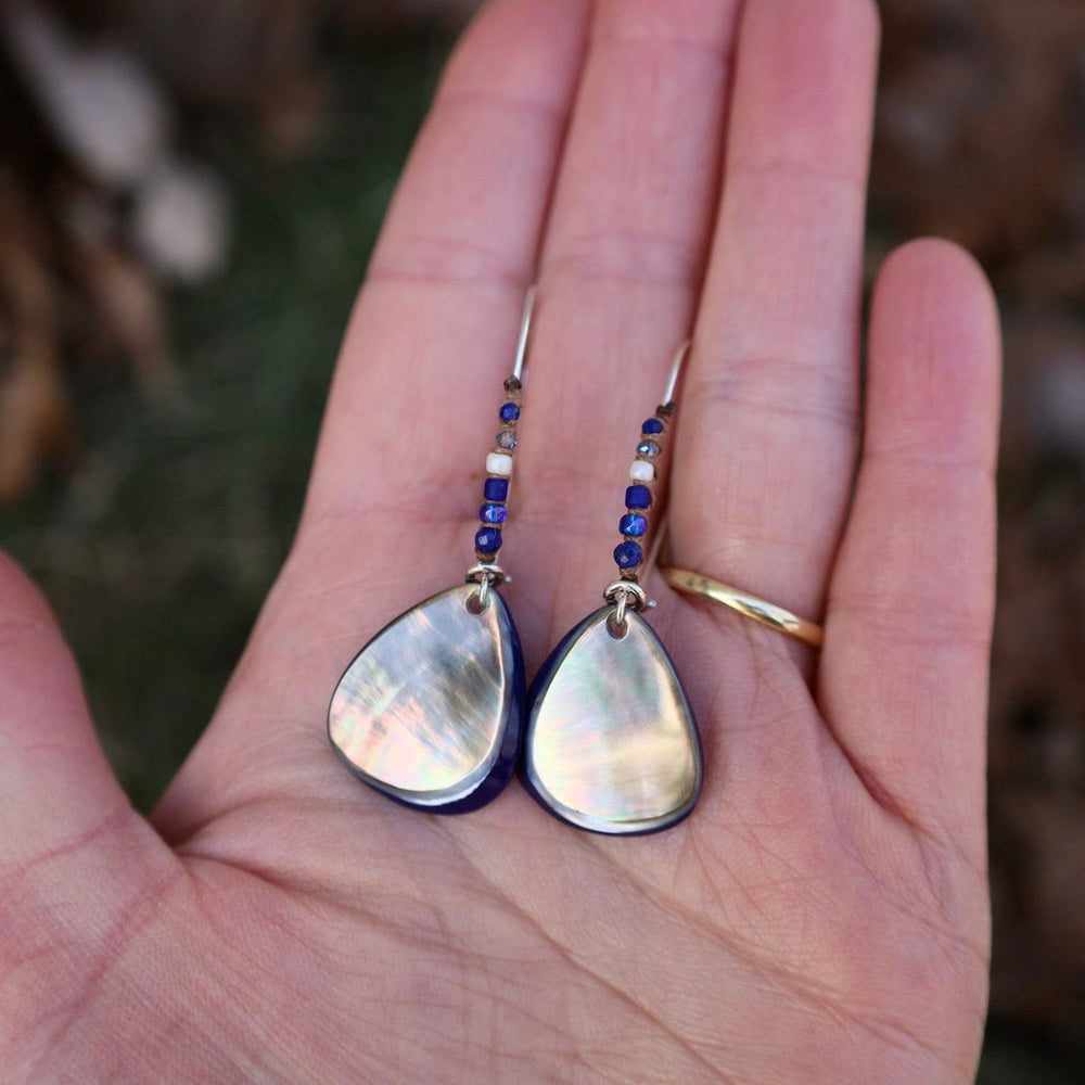 
                  
                    EAR Lapis Blacklip Beaded Teardrop Earrings
                  
                