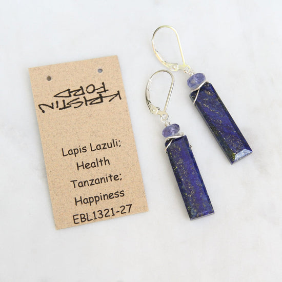 EAR Lapis Lazuli Rectangle Earring