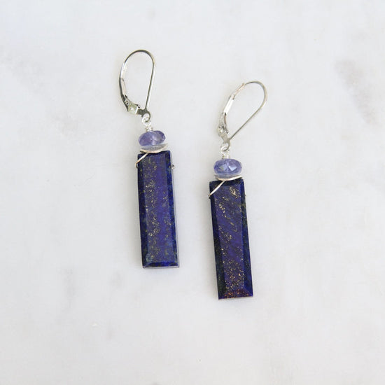 EAR Lapis Lazuli Rectangle Earring