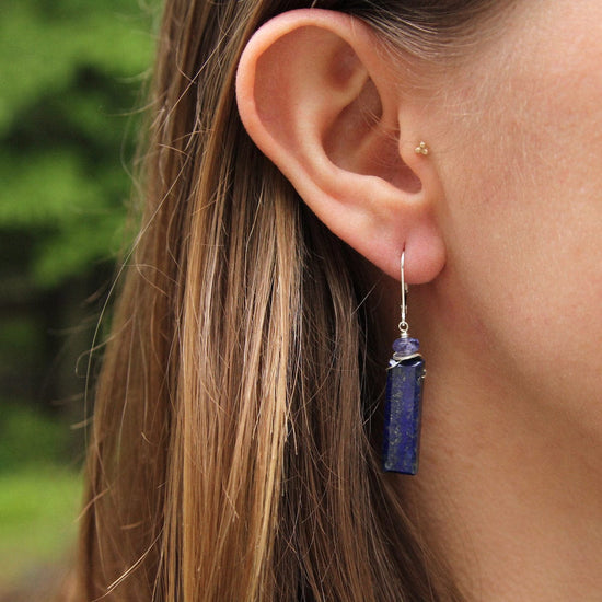 EAR Lapis Lazuli Rectangle Earring