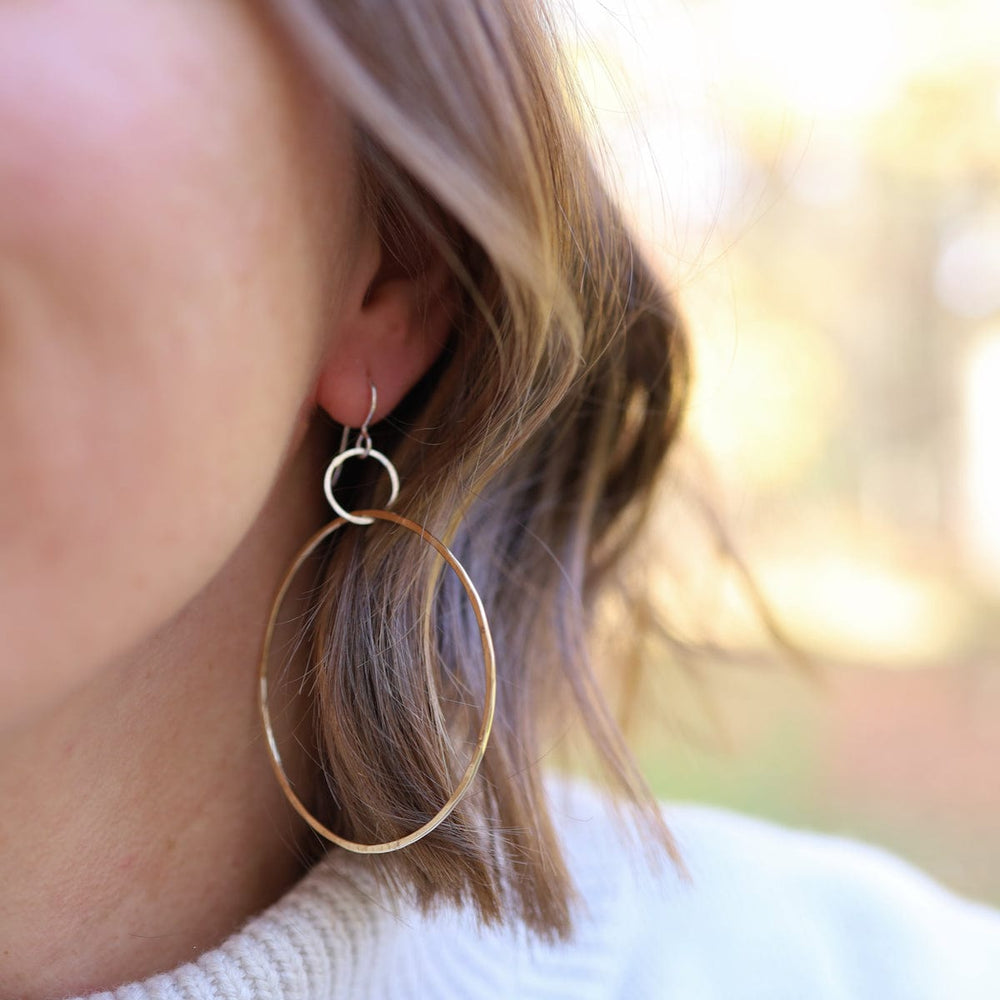 EAR Large Brass Hoop