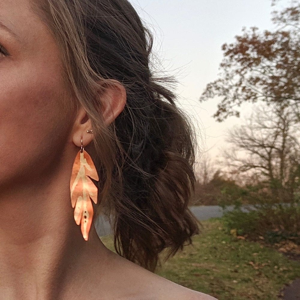 
                      
                        EAR Large Copper Leaf Earring
                      
                    