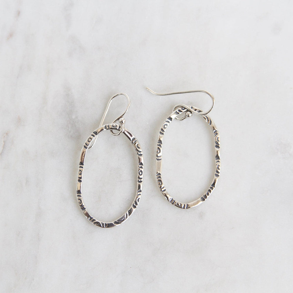 
                      
                        EAR Large Etched Oval Earrings
                      
                    