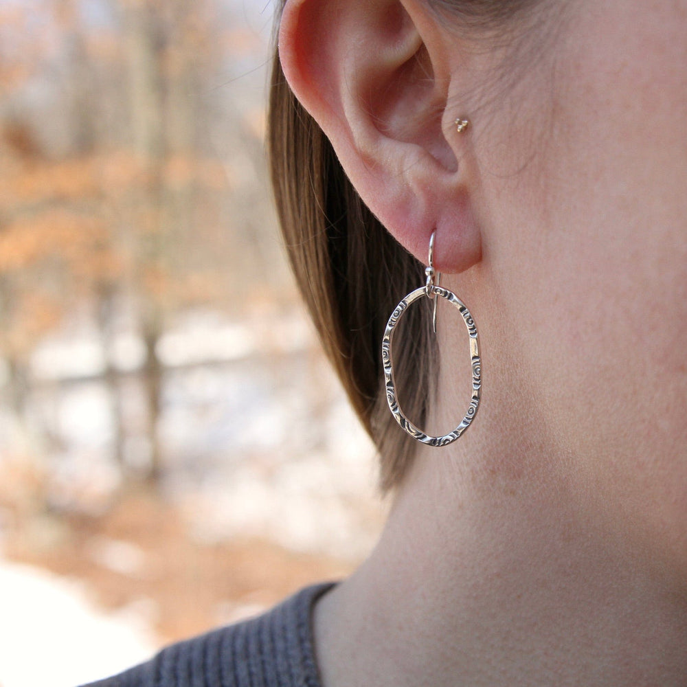 
                      
                        EAR Large Etched Oval Earrings
                      
                    