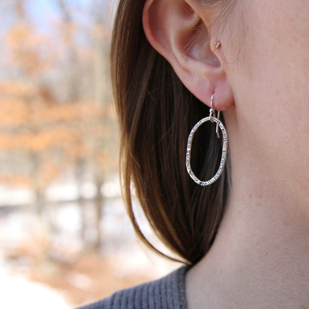 
                      
                        EAR Large Etched Oval Earrings
                      
                    