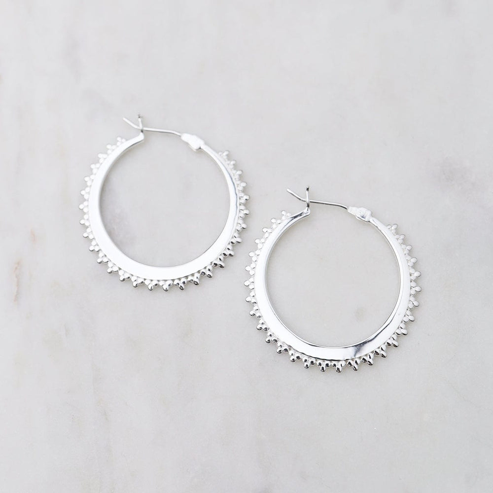 
                  
                    EAR Large Hoops with Granulated Edges - Sterling Silver
                  
                