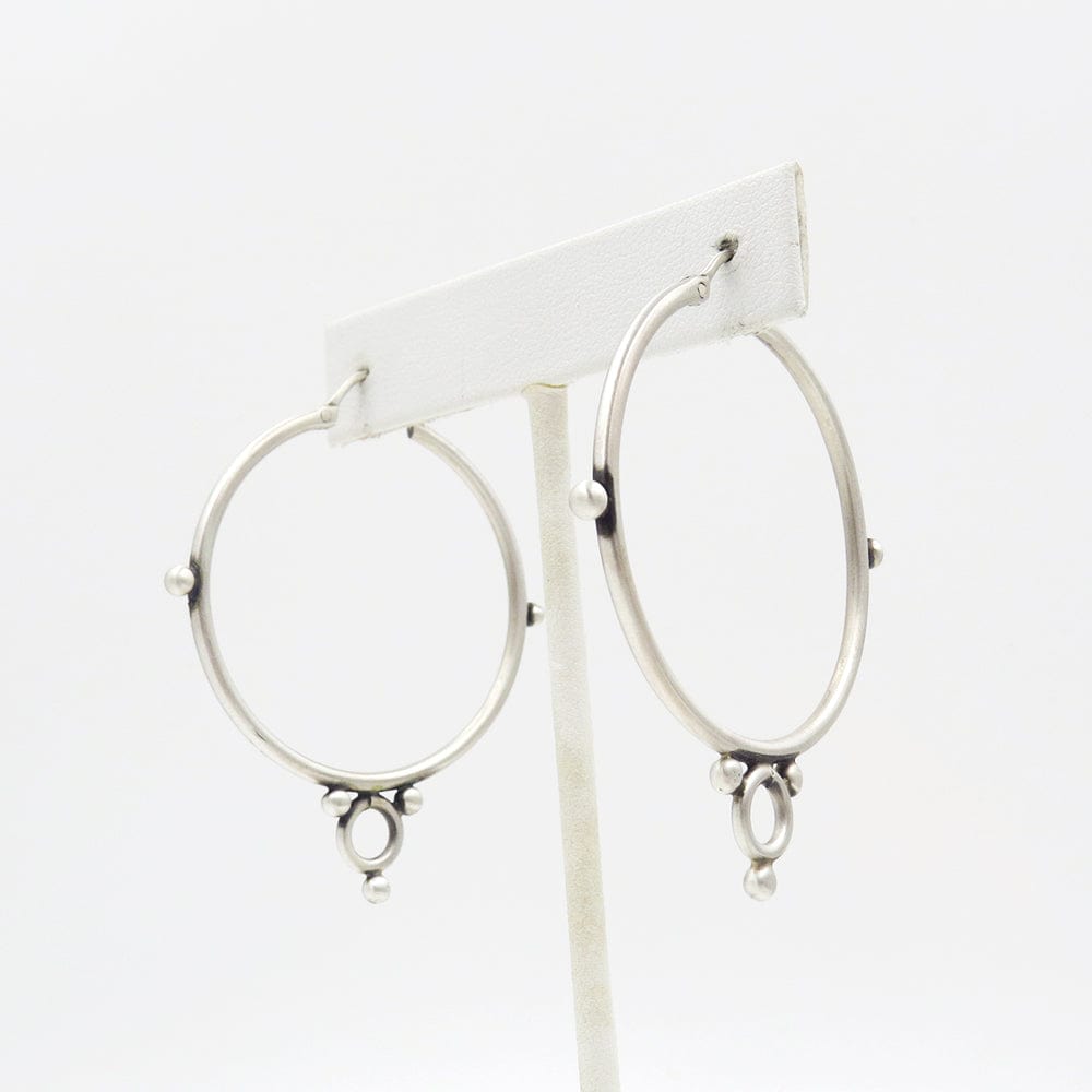 
                      
                        EAR Large Hoops with Ring and Ball - Sterling Silver
                      
                    