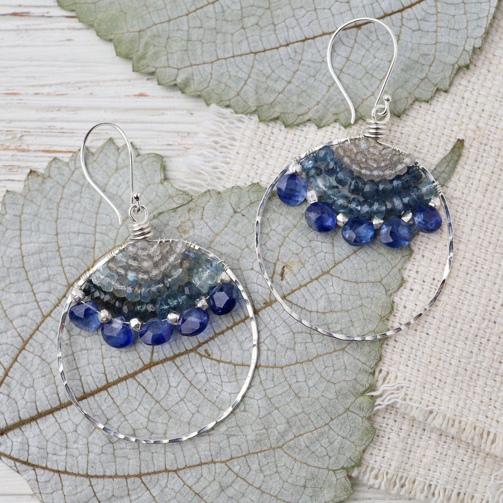 
                  
                    EAR Large Silver Hoop Woven with Kyanite Earring
                  
                