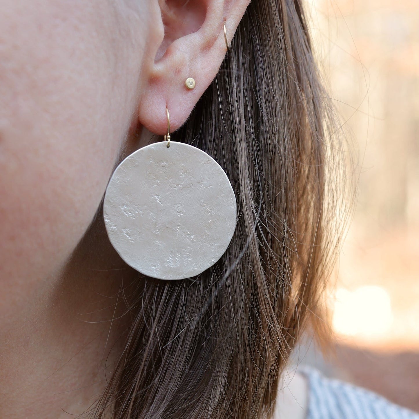 EAR Large Silver Large Paper Moon Earrings